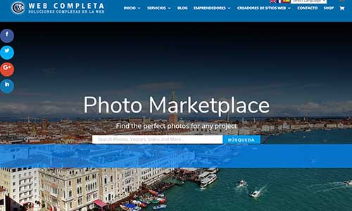 Sitio web para fotografos